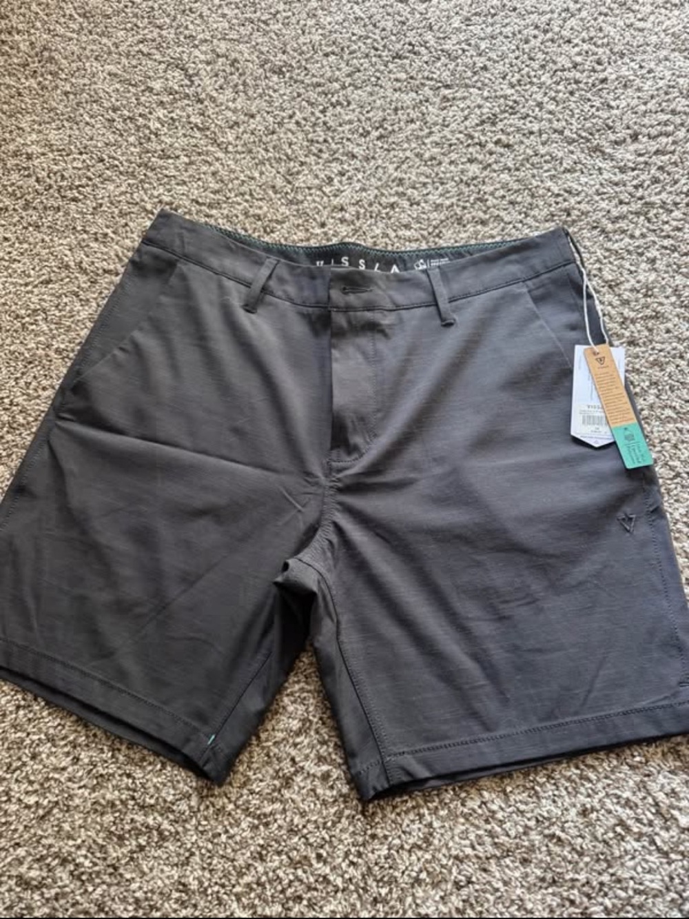 VISSLA Black Back Pocket Chino Shorts